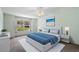 Comfortable bedroom with a large window offering scenic views and a ceiling fan at 911 Beverly Harbors Dr # 16, Leesburg, FL 34748