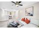 Comfortable loft area with a sofa, stylish coffee table, and modern decor at 12120 Sumter Dr, Orlando, FL 32824