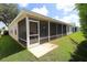 Enclosed screened in patio with tiled floor, door and windows to bring the outside in at 1412 Forest Acres Dr, The Villages, FL 32162