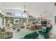 Spacious living room with multiple sofas, chairs and serene water views at 168 Pond Rd, Mount Dora, FL 32757