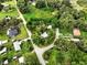 Scenic aerial view capturing a serene neighborhood with lush greenery, charming homes, and winding roads at 25888 Se 157Th Ln, Umatilla, FL 32784