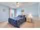 Cozy bedroom with a queen bed, side tables with lamps, and soft blue walls at 3213 White Blossom Ln, Clermont, FL 34711