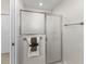 Clean, well-maintained shower with frosted glass door at 487 Thistledown Way, The Villages, FL 32162