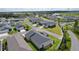 Scenic aerial view of a modern residential neighborhood with well-maintained lawns and beautiful single Gathering homes at 4874 Noreen Ct, The Villages, FL 32163
