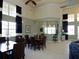 Elegant lounge with wicker chairs, bar, and ceiling fans at 520 Rainbow Springs Loop, Groveland, FL 34736