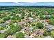 An aerial view of a suburban neighborhood with mature trees, tidy landscaping, and residences with backyard pools, offering a tranquil living space at 6316 Marlberry Dr, Orlando, FL 32819