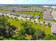 Residential neighborhood of single-story homes boasts neatly manicured lawns and a community atmosphere at 8128 Penrose Pl, Wildwood, FL 34785