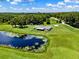 Expansive property featuring a serene pond with lily pads and a charming single-story home surrounded by lush greenery at 14325 Manchester Ave, Groveland, FL 34736