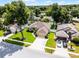 Aerial view of landscaped house in a suburban neighborhood on a sunny day at 2389 Grand Poplar St, Ocoee, FL 34761