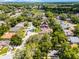 Overhead view showcasing the home in a tree-lined neighborhood with mature trees and landscaping at 2389 Grand Poplar St, Ocoee, FL 34761