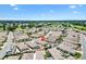 Scenic aerial view of home in a golf community near a lake and lush greenery at 3105 Carrollton Ct, The Villages, FL 32162