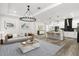 Inviting living room featuring modern furnishings, an open layout, and seamless transition to the kitchen area at 321 Watershore Dr, Leesburg, FL 34748