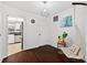 Bright bedroom with hardwood floors and a unique hanging chair at 35338 Lake Unity Rd, Fruitland Park, FL 34731