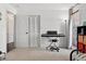 Bedroom with closet, keyboard and carpet flooring at 35338 Lake Unity Rd, Fruitland Park, FL 34731