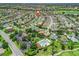 Aerial view of a residential area with community pool near a golf course and scenic views at 591 Allenwood Loop, The Villages, FL 32162