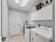 Functional laundry room with modern appliances and ample storage space at 591 Allenwood Loop, The Villages, FL 32162