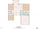 Detailed floor plan showcasing the layout of the home, including the placement of the bedrooms, bathrooms, kitchen, and living areas at 670 Fayette Ct, The Villages, FL 32162