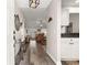Inviting home foyer showcases stylish flooring and open access to the living room at 804 Santa Rita Way, Lady Lake, FL 32159