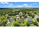 A high-angle view shows the property's roof and the surrounding neighborhood with green lawns and tree-lined streets at 1892 Sanderling Dr, Clermont, FL 34711