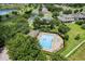 An inviting neighborhood pool features sparkling water and surrounding greenery that add a private ambiance at 1892 Sanderling Dr, Clermont, FL 34711