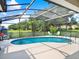 Secluded screened-in pool with plenty of room for seating and mature landscaping at 25400 Waterbrook Ct, Leesburg, FL 34748