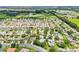 Aerial view of a residential community highlighting manicured lawns and diverse architectural styles at 2746 Edwards Ln, The Villages, FL 32162
