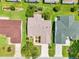 A top-down view of the property showing the roof, driveway, and landscaping at 2746 Edwards Ln, The Villages, FL 32162