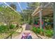 Serene screened patio with lush landscaping, offering a peaceful escape near pool at 32511 County Road 437, Sorrento, FL 32776