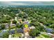 An aerial view of a residential neighborhood, highlighting the lush greenery and the home's private backyard pool at 3309 Paisley Cir, Orlando, FL 32817