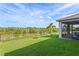 Beautiful backyard featuring an iron fence and a view of green space, and a covered patio area at 3467 Buoy Cir, Winter Garden, FL 34787