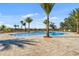 A pristine swimming pool with palm trees and an inviting deck area for relaxation at 3467 Buoy Cir, Winter Garden, FL 34787