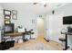 Bright office features tile flooring, work station and closet space at 4401 Abaco Dr, Tavares, FL 32778