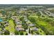 Aerial shot of a neighborhood featuring green spaces, sidewalks, and a variety of single-Gathering homes at 6048 Tremayne Dr, Mount Dora, FL 32757