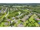 Aerial view of houses surrounded by trees in a residential neighborhood, highlighting community at 6048 Tremayne Dr, Mount Dora, FL 32757