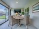 Cozy lanai featuring comfortable seating, a TV, and a serene outdoor view at 6295 Danielson Loop, The Villages, FL 32163