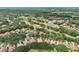 Community aerial view of beautiful homes surrounded by a lush golf course, mature trees, and ponds at 9433 San Miguel, Howey In The Hills, FL 34737