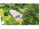 An aerial view of a single-story home surrounded by lush greenery and trees at 1134 Cr 464, Lake Panasoffkee, FL 33538