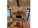 Close up of the stone fireplace complete with stone hearth and mantle at 29205 Old E Ml, Tavares, FL 32778