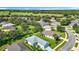 An aerial view of a residential community with mature trees and lush landscaping, offering a serene environment at 3601 Mount Hope Loop, Leesburg, FL 34748