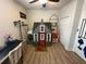 A bedroom with a playhouse, string lights, and farmhouse decor at 384 Summer Squall Rd, Davenport, FL 33837