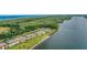 Aerial view of waterfront condos with ocean access at 14 Ocean Palm Villa S # 14, Flagler Beach, FL 32136