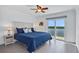 Cozy bedroom with a beautiful water view, featuring a comfortable bed and stylish decor at 14 Ocean Palm Villa S # 14, Flagler Beach, FL 32136