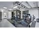 Spacious gym featuring weight training equipment, storage and a rubber floor at 14 Ocean Palm Villa S # 14, Flagler Beach, FL 32136