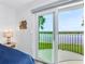 Slider door opens from the main bedroom to a private patio overlooking the water at 14 Ocean Palm Villa S # 14, Flagler Beach, FL 32136