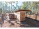 Wooden animal shelter with covered overhang at 5919 Sw 124Th Terrace Rd, Ocala, FL 34481