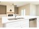 Double sink with chrome faucet on kitchen island at 5919 Sw 124Th Terrace Rd, Ocala, FL 34481