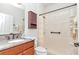 Well-appointed bathroom with tub shower and granite countertop at 9664 Sw 76Th Lane Rd, Ocala, FL 34481