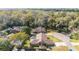 Areal view of a house with a screened-in pool, large lawn and beautiful mature trees at 2922 Se 38Th Pl, Ocala, FL 34480