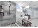 Stylish bathroom boasts a modern shower, elegant tub, and contemporary fixtures at 14867 Bonnybridge Dr, Orlando, FL 32826