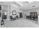 Open concept layout featuring tile floors, neutral paint, modern furnishings, and recessed lighting at 14867 Bonnybridge Dr, Orlando, FL 32826